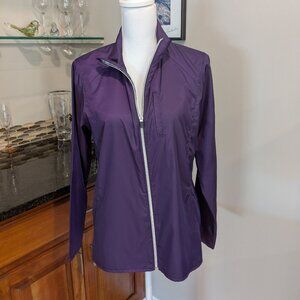 Slazenger Purple Long Sleeve Full-Zip Golf Running Windbreaker Jacket Medium